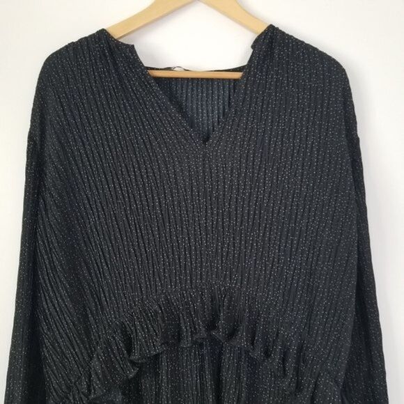 Zara Mini Ruffle Black Polka Dot Dress size XS - Picture 9 of 12